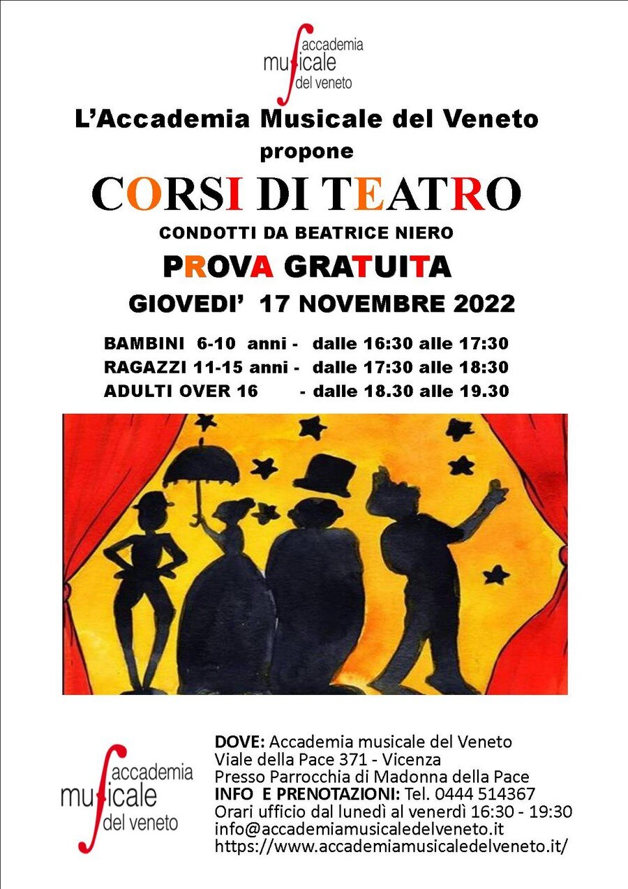 Corsi di teatro Accademia musicale del Veneto